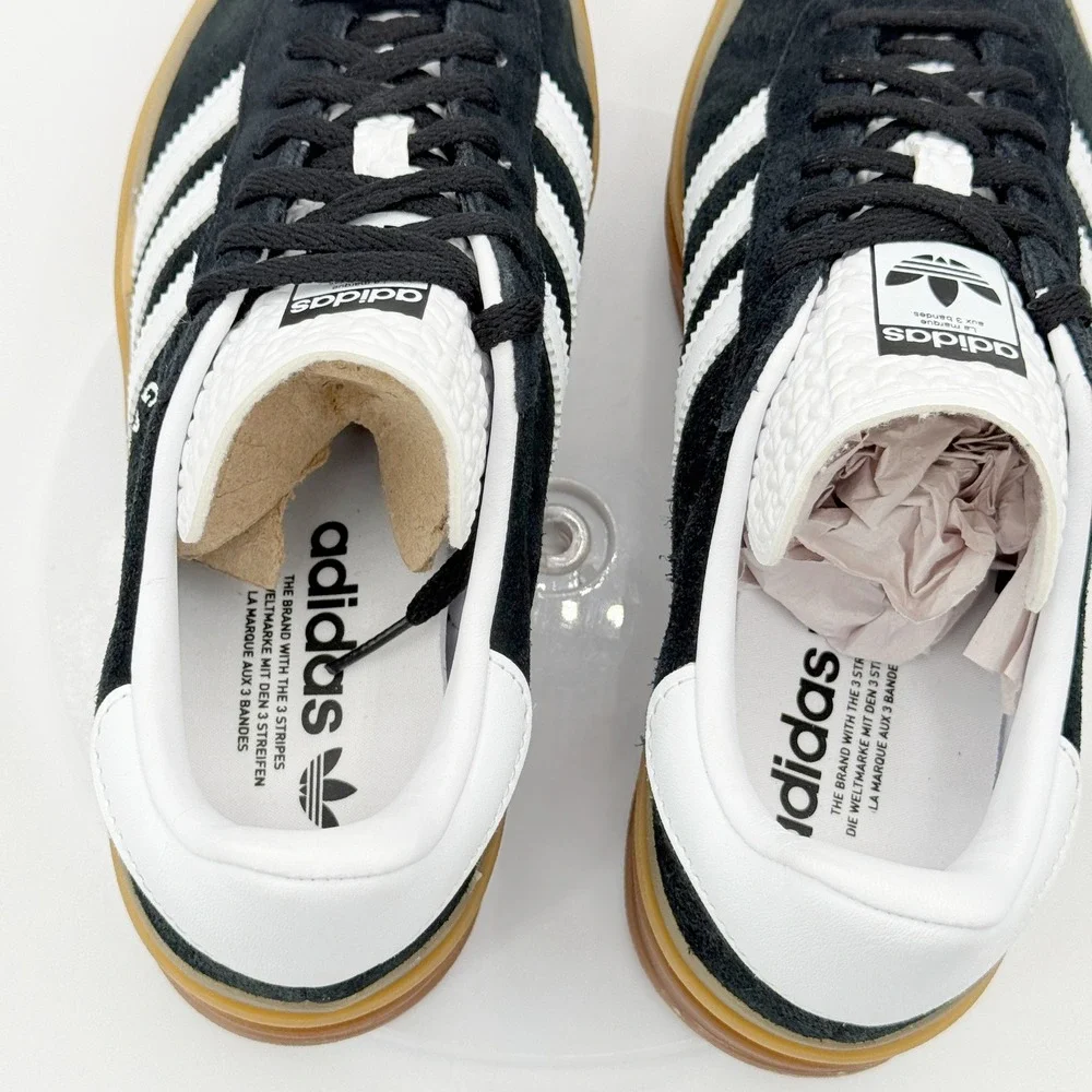 Adidas Gazelle Bold Womens Shoes Size 8.5 Black/Gum Sneakers IE0876 - NEW - Picture 7 of 11